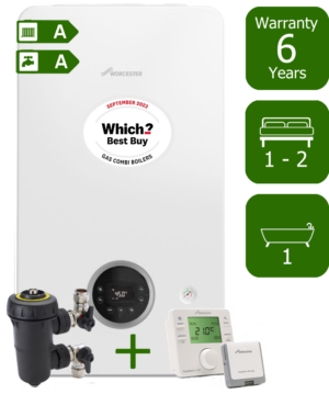 Worcester Bosch Greenstar 2000 25kW Combination Boiler with Worcester Bosch Filter & Worcester Bosch Comfort+ II